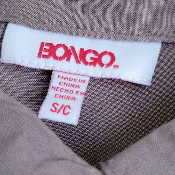 BONGO blause collar with buttons size S/C brown - Picture 8 of 12